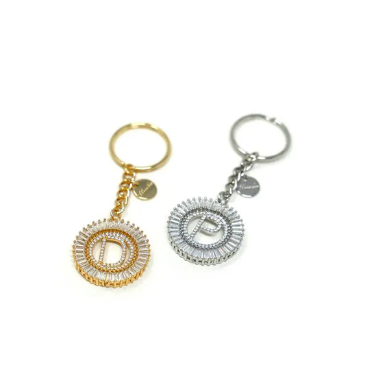 Glam Initial Keychain