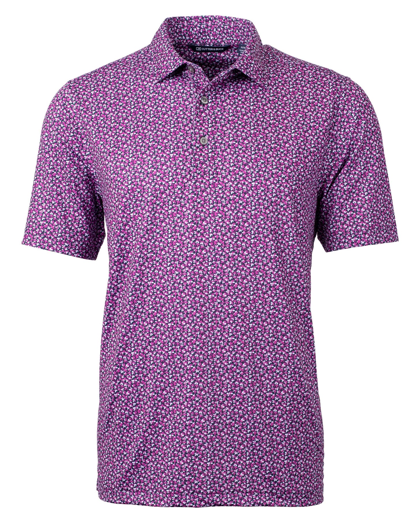 Cutter & Buck Pike Magnolia Print Stretch Men's Polo