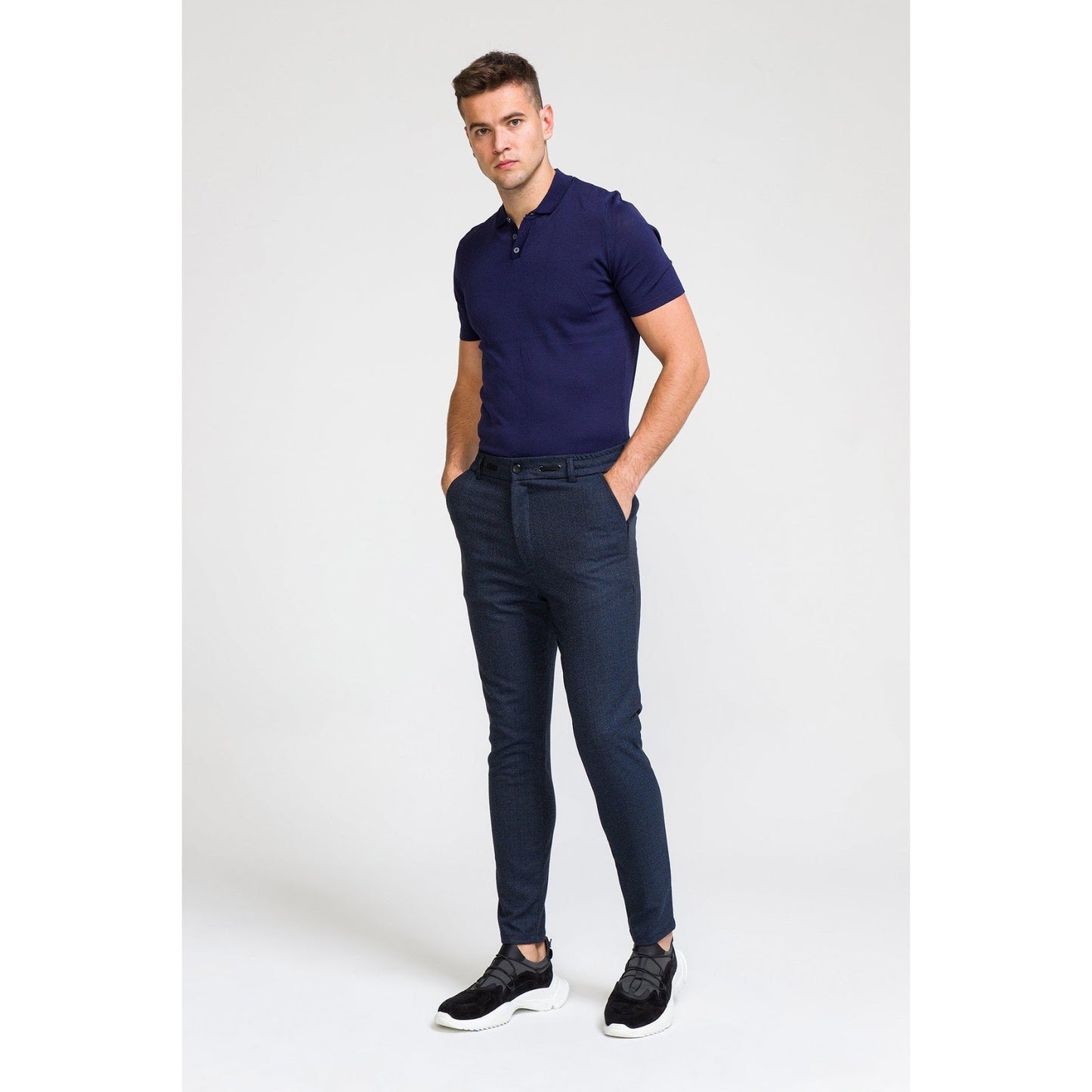 Marled Trouser - NAVY