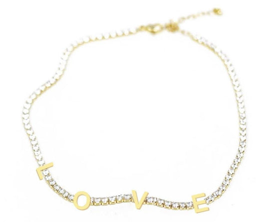 Love Tennis Necklace