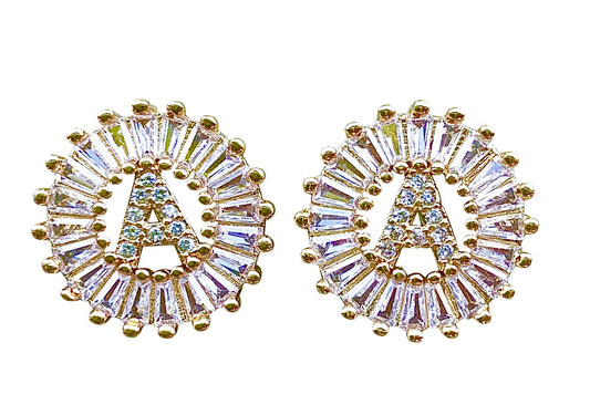 Gemelli Jewelry - Circle Initial Stud