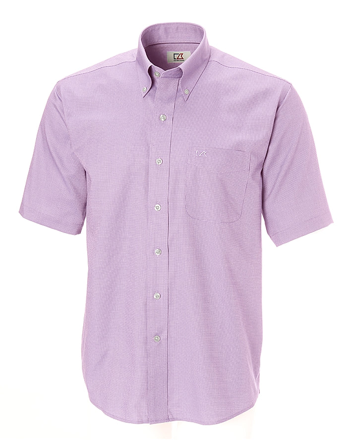 Cutter & Buck Epic Easy Care Nailshead Mens Short Sleeve Dress Shirt