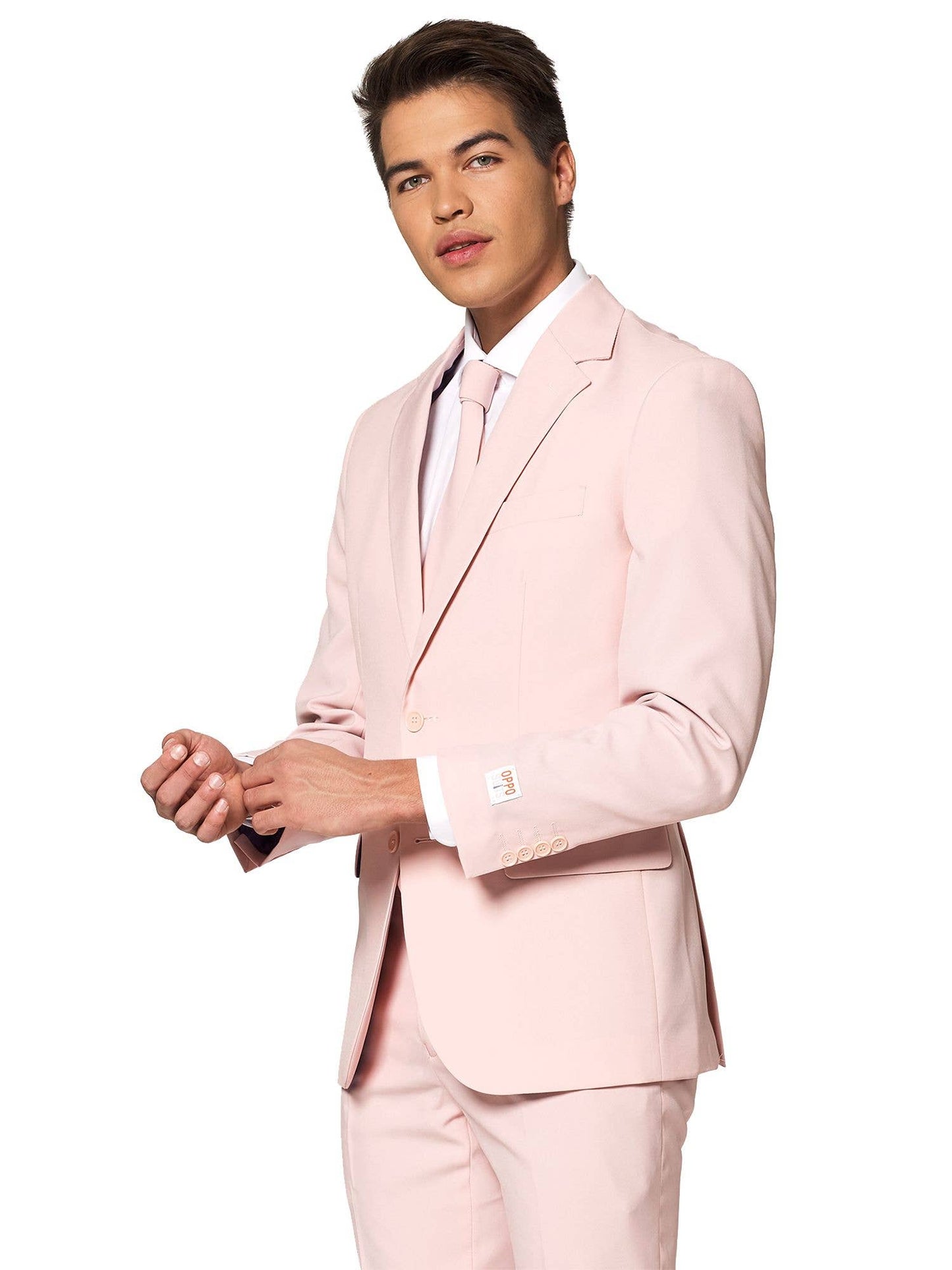 OppoSuits - US - Men's  Suit Pink Incl jacket, pants and tie: Pink / 100% Polyester / US 38