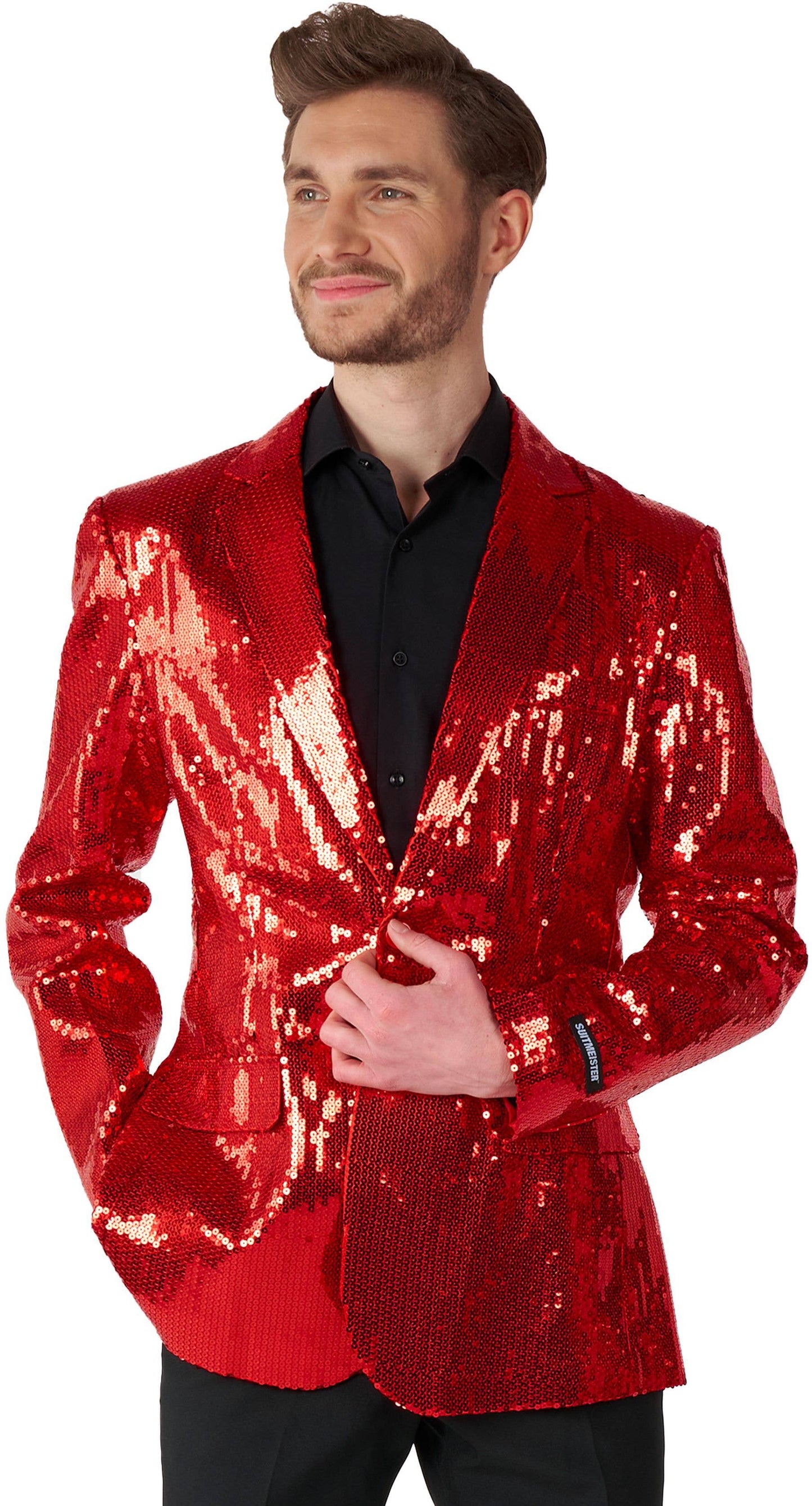 Men's Blazer Red Sequin