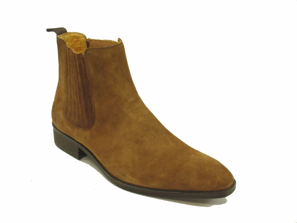 Carrucci Shoes - Leather Suede Chelsea Boots